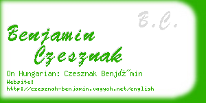 benjamin czesznak business card